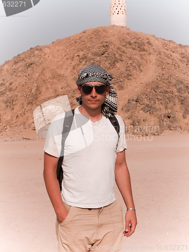 Image of Man  in a desert
