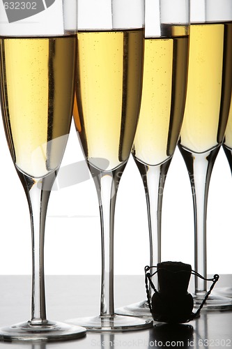 Image of Champagne Glasses and Cork