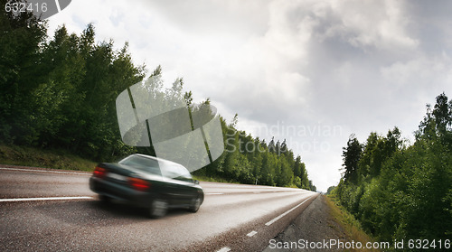 Image of Car on a country road