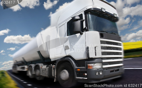 Image of truck driving on country-road