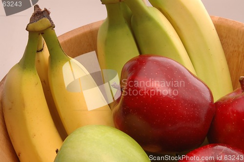 Image of bananas apples green red 1