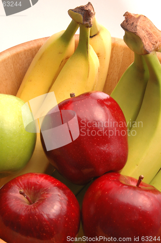 Image of bananas apples green red 1