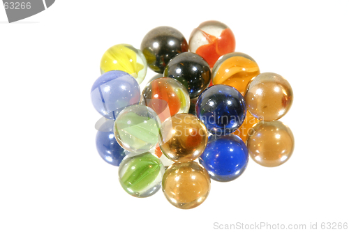 Image of Few Marbles on Mirror