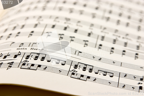 Image of Old Music Notes - Retro