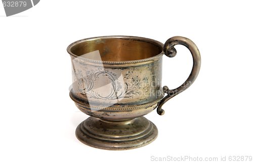 Image of Vintage silver cup isolated