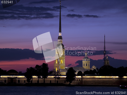 Image of St. Petersburg at night