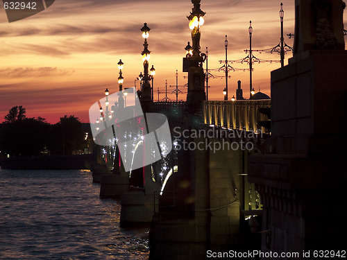 Image of St. Petersburg at night