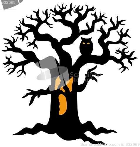 Image of Spooky tree silhouette