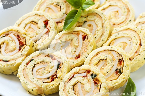 Image of Mini sandwich spiral roll appetizers