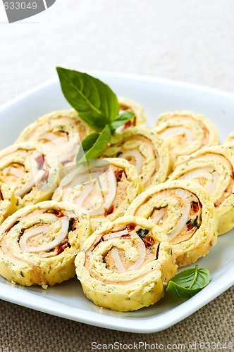 Image of Mini sandwich spiral roll appetizers