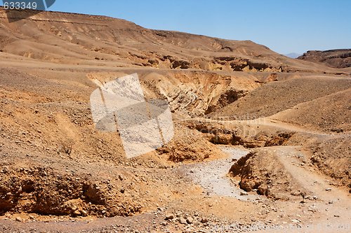 Image of Orange rocky desert landscape