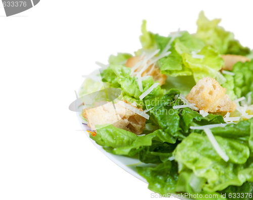 Image of Side of Caesar Salad with Clipping Path