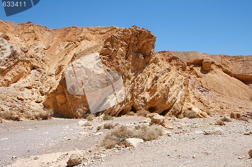 Image of Orange rocks in stony desert