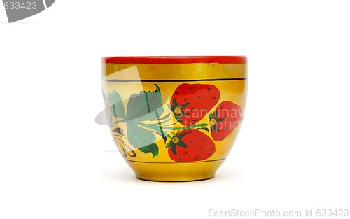 Image of Russian  wooden painted cup isolated