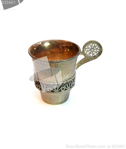 Image of Vintage silver cup isolated