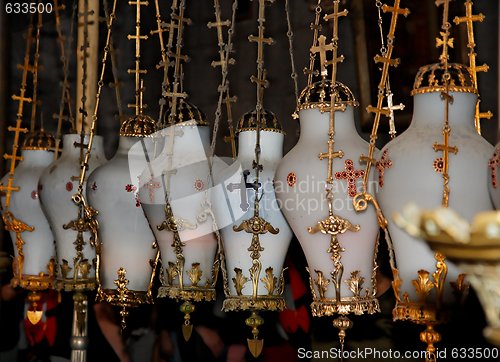 Image of Holy vessels in the Church of the Holy Sepulchre, Jerusalem