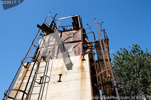 Image of Old abandoned stone quarry machinery