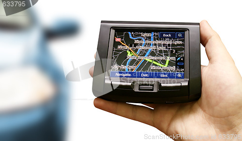 Image of Gps in a man hand.