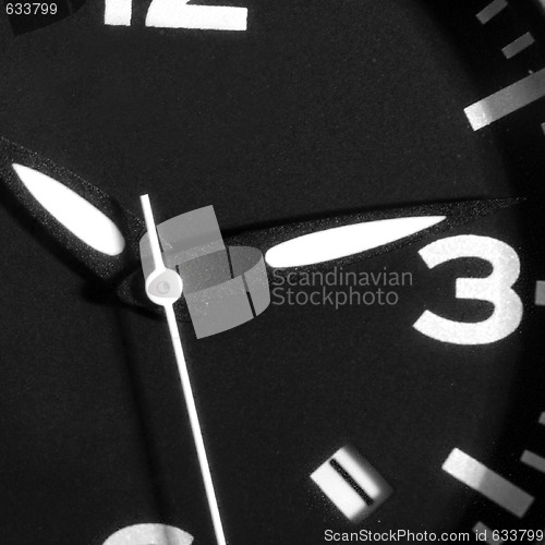 Image of Black and white clock.