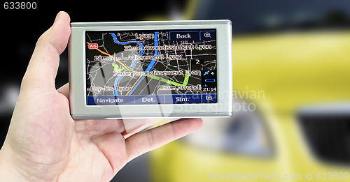 Image of Gps in a man hand.