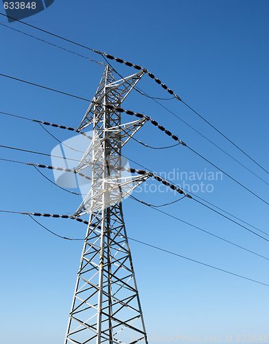 Image of Steel support of overhead power transmission line
