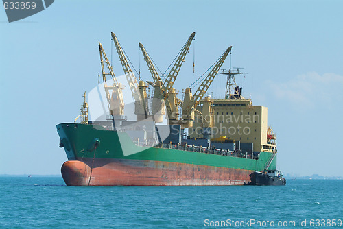 Image of Bulk ship at anchor