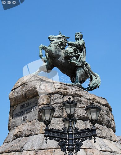 Image of Equestrian statue of Hetman Khmelnytsky in Kiev 