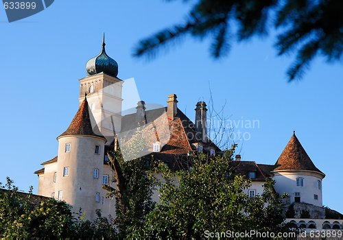 Image of Towers and roofs of Renaissance  castle 