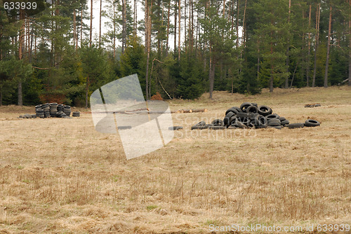 Image of Junkyard in nature.