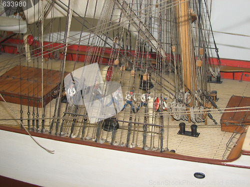 Image of Model ship close-up