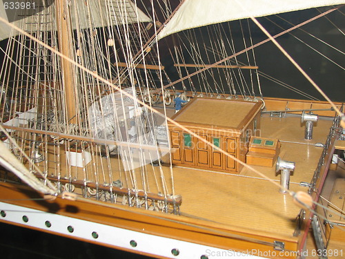 Image of Model ship close-up