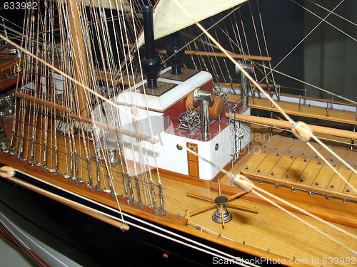 Image of Model ship close-up