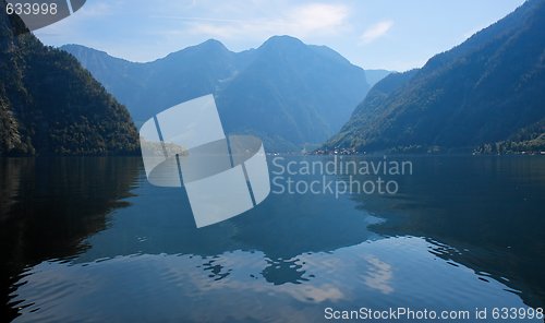 Image of Alpine Hallstatter Lake in Salzkammergut, Austria