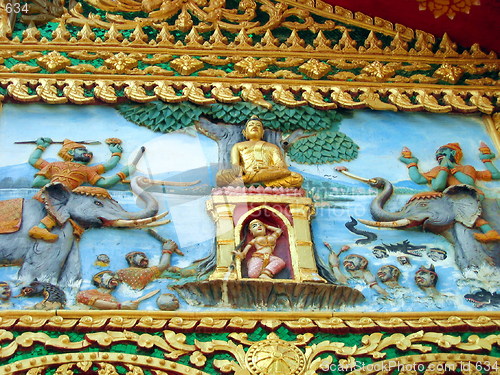 Image of Temple art. Vientiane. Laos