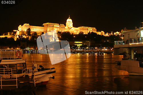 Image of Budapest Castle by night