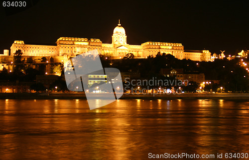 Image of Budapest Castle by night