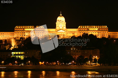 Image of Budapest Castle by night