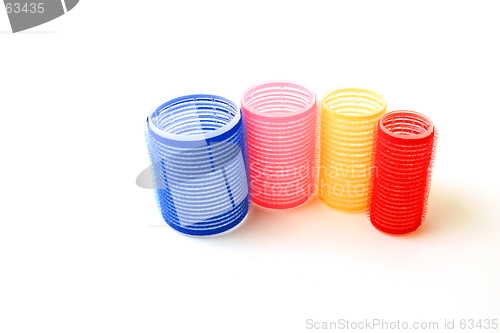 Image of Four Velcro Hair Curlers