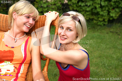 Image of sisters. A beautiful young women