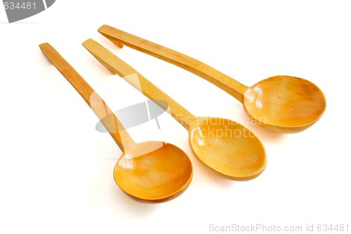 Image of Three wooden spoons isolated