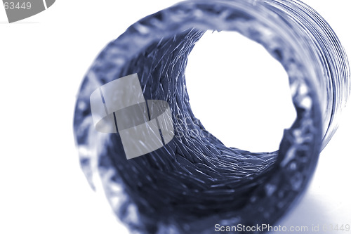 Image of Isolated Blue Dryer Vent Hose