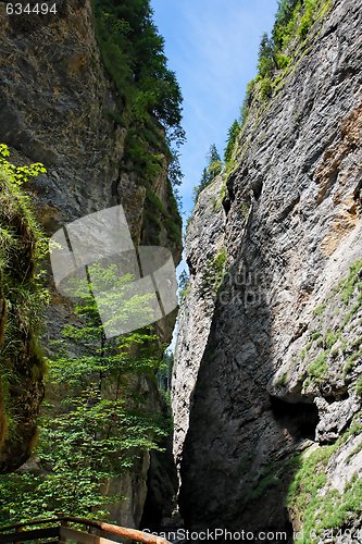 Image of Narrow Liechtenstein canyon in Austrian Alps