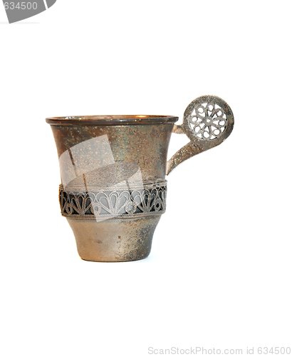 Image of Vintage silver cup isolated