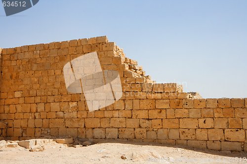 Image of Broken wall of ancient temple ruin