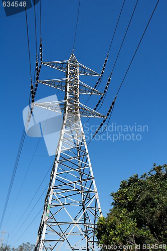 Image of Steel support of overhead power transmission line