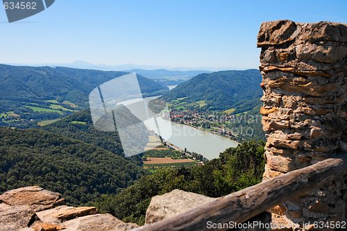 Image of View of Danube valley from ruins of medieval castle