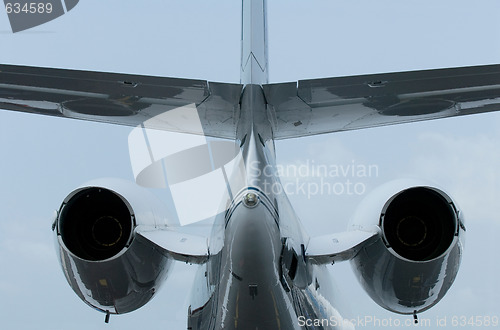 Image of Tail of business jet