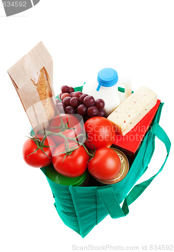 Image of Groceries in Reuseable Bag