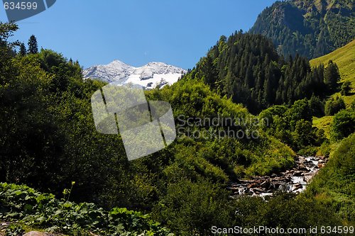 Image of Snow top of Grossglockner, the highest Austrian mountain