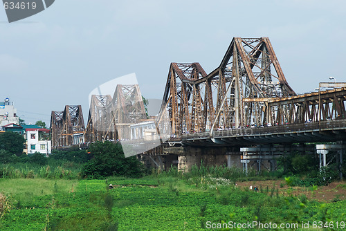 Image of The Long Bien bridge in Hanoi